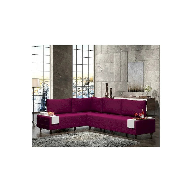 Sagopa Modern Metal Frame with Foam Seat Sectional Sofa
