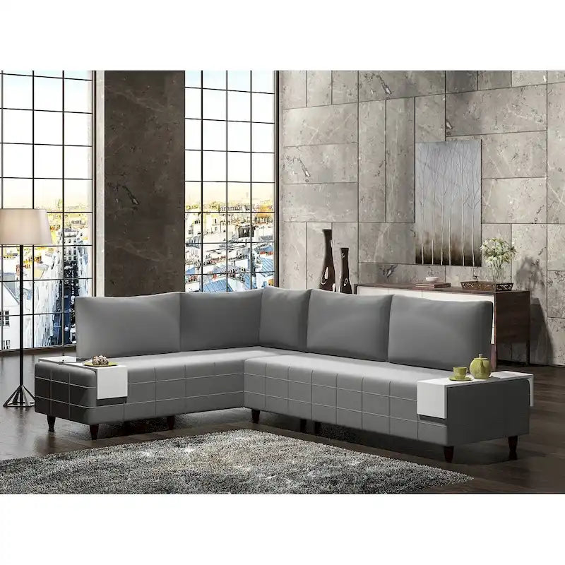 Sagopa Modern Metal Frame with Foam Seat Sectional Sofa