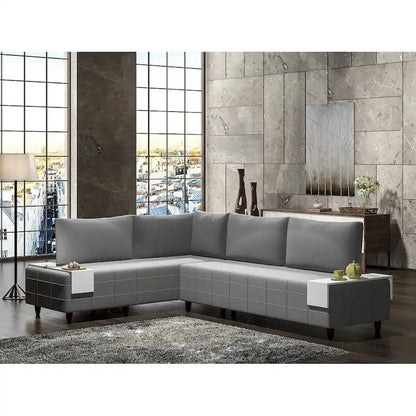 Sagopa Modern Metal Frame with Foam Seat Sectional Sofa