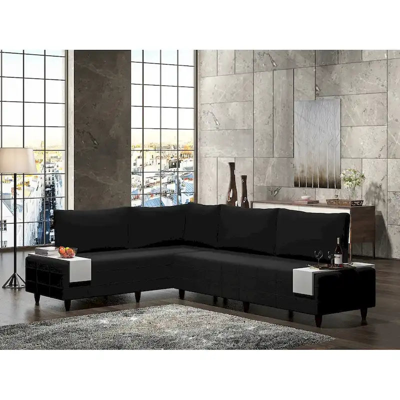Sagopa Modern Metal Frame with Foam Seat Sectional Sofa