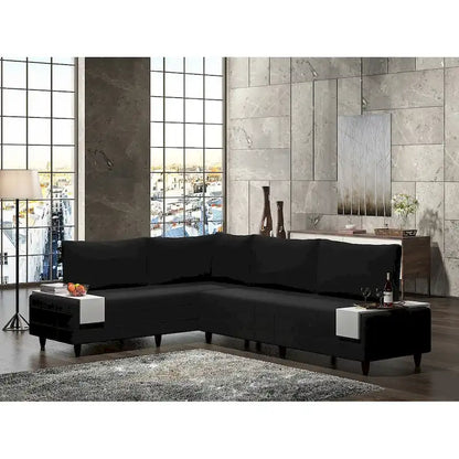 Sagopa Modern Metal Frame with Foam Seat Sectional Sofa