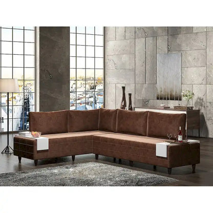 Sagopa Modern Metal Frame with Foam Seat Sectional Sofa
