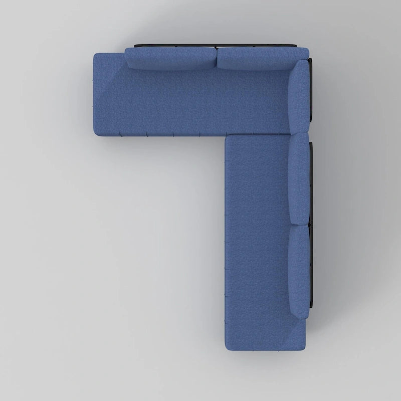 Sagopa Modern Metal Frame with Foam Seat Sectional Sofa