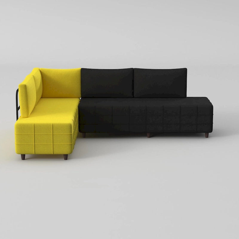 Sagopa Modern Metal Frame with Foam Seat Sectional Sofa