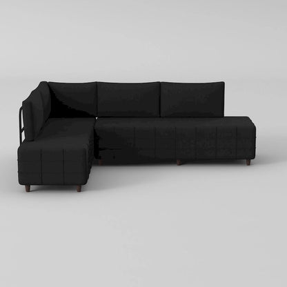 Sagopa Modern Metal Frame with Foam Seat Sectional Sofa