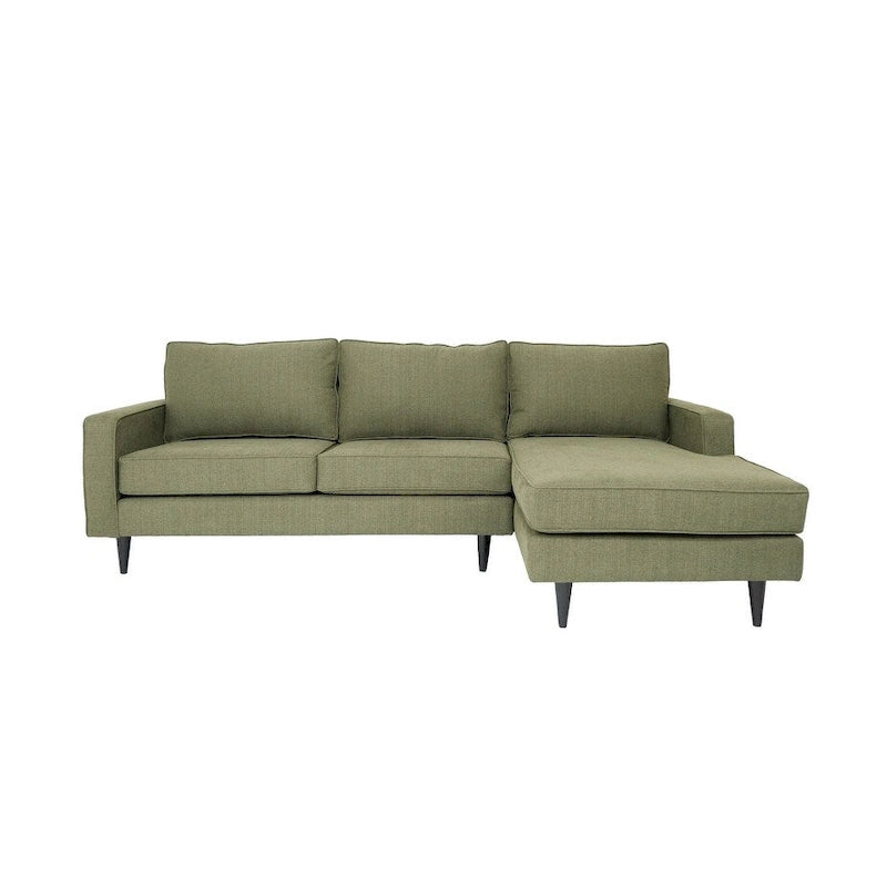 Coast to Coast Sofas Contemporary L Shaped Sectional Sofa Polyester Fabric Solid Wood Frame Upholstered