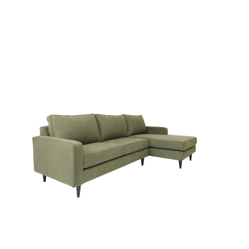 Coast to Coast Sofas Contemporary L Shaped Sectional Sofa Polyester Fabric Solid Wood Frame Upholstered