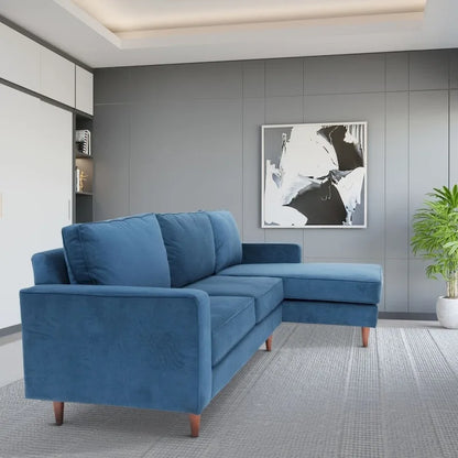 Coast to Coast Sofas Contemporary L Shaped Sectional Sofa Polyester Fabric Solid Wood Frame Upholstered