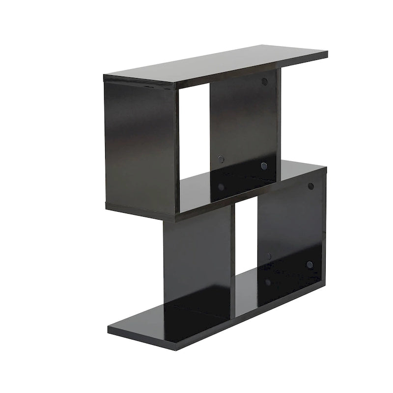 Lon Rectangle 4 Shelves End Table, 23 inch Skinny End Table for Living Rooms