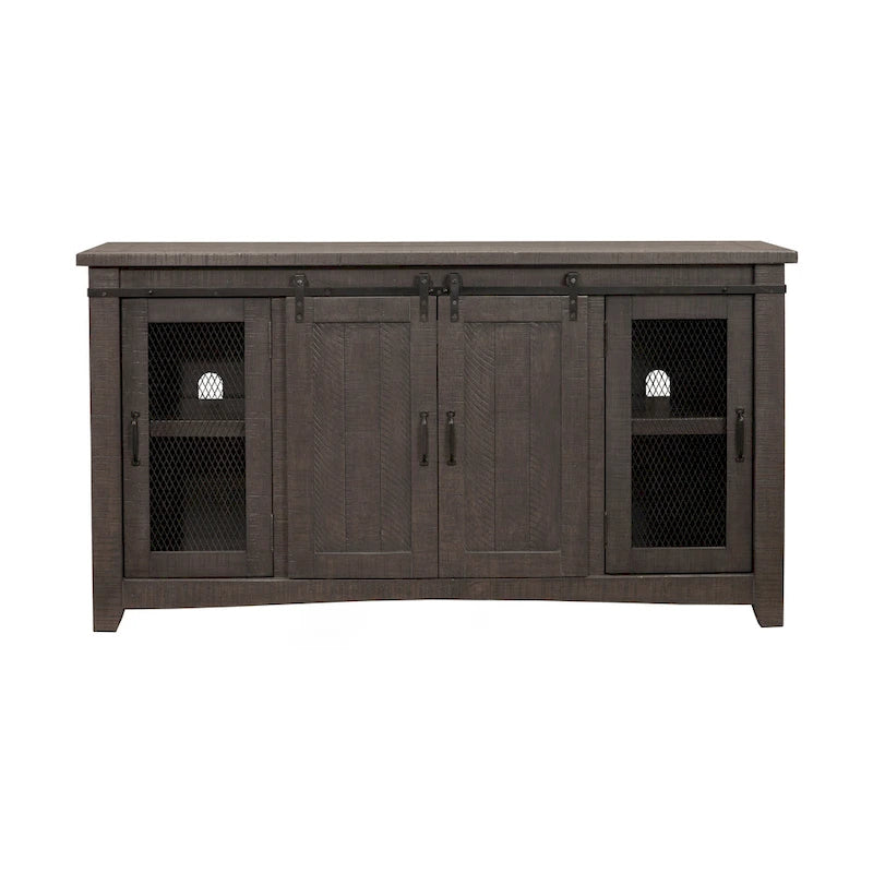 Brookhaven 65-inch Solid Wood Barn Door TV Stand Console - 35 inches high x 65 inches wide x 19 inches deep