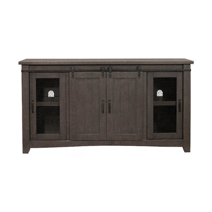 Brookhaven 65-inch Solid Wood Barn Door TV Stand Console - 35 inches high x 65 inches wide x 19 inches deep
