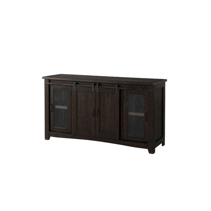 Brookhaven 65-inch Solid Wood Barn Door TV Stand Console - 35 inches high x 65 inches wide x 19 inches deep