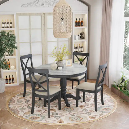5 Pieces Dining Table and Chairs Set