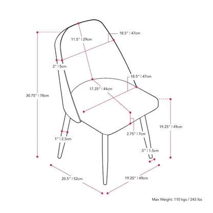 Ayla Velvet Upholstered Dining Chair