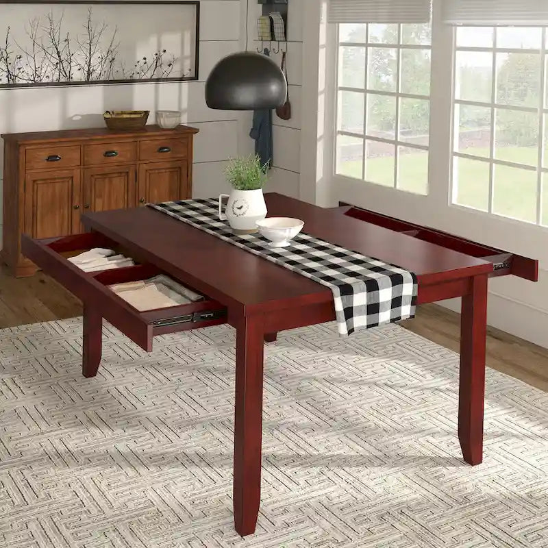 Elena Wood Rectangular Dining Table by iNSPIRE Q Classic