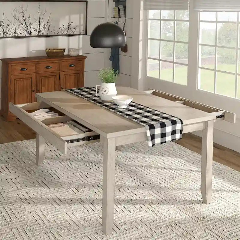 Elena Wood Rectangular Dining Table by iNSPIRE Q Classic