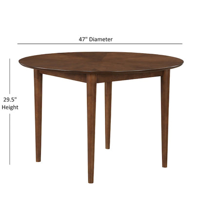 Belinda Walnut 47-inch Round Leg Dining Table by Greyson Living
