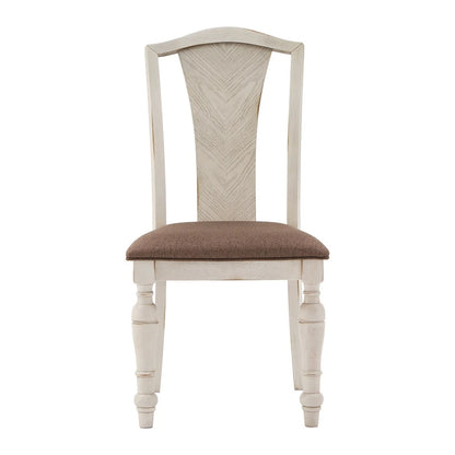 Tournus Dual-tone Solid Rubberwood Round Dining Table Set by iNSPIRE Q Classic