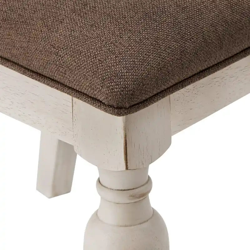 Tournus Dual-tone Solid Rubberwood Round Dining Table Set by iNSPIRE Q Classic