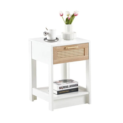 15.75 Wood Nightstand with Storage Drawer End Table living Room