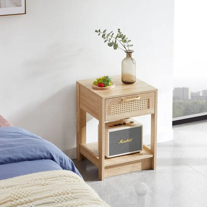 15.75 Wood Nightstand with Storage Drawer End Table living Room