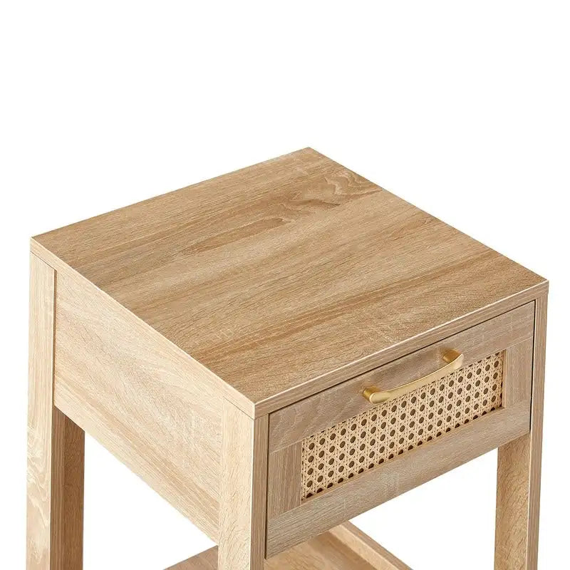 15.75 Wood Nightstand with Storage Drawer End Table living Room