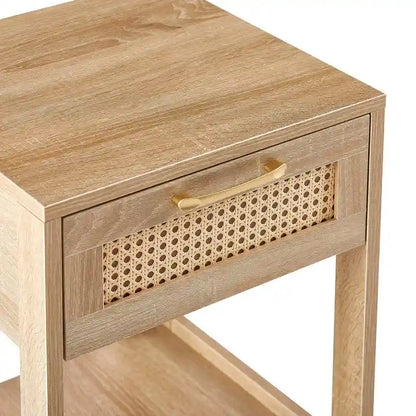 15.75 Wood Nightstand with Storage Drawer End Table living Room