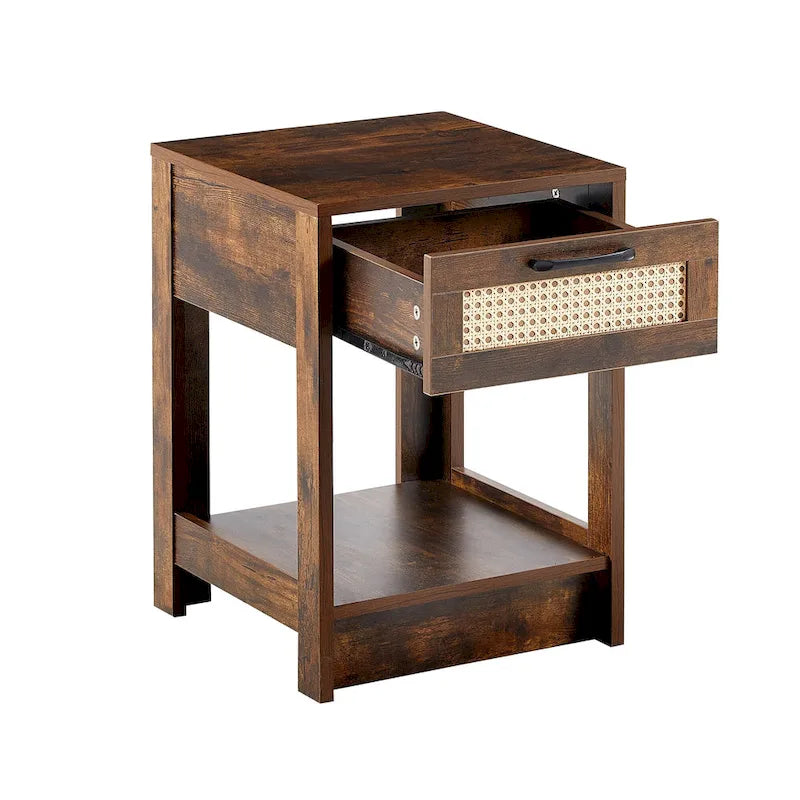 15.75 Wood Nightstand with Storage Drawer End Table living Room