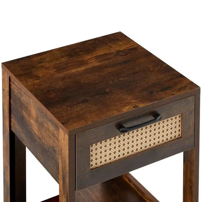 15.75 Wood Nightstand with Storage Drawer End Table living Room