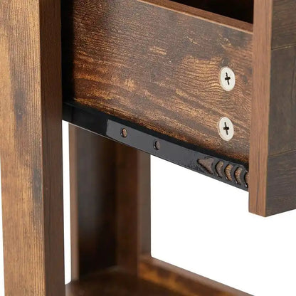 15.75 Wood Nightstand with Storage Drawer End Table living Room