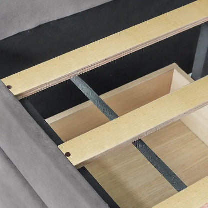 Nestfair Upholstered daybed Twin Size with Two Drawers and Wood Slat Suppot