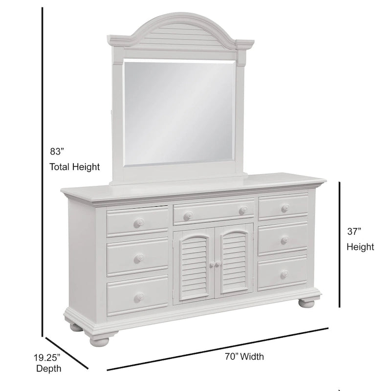Beachcrest Triple Dresser and Optional Mirror
