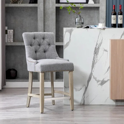 Carter 24 Upholstered Button Tufted Counter Bar Stool