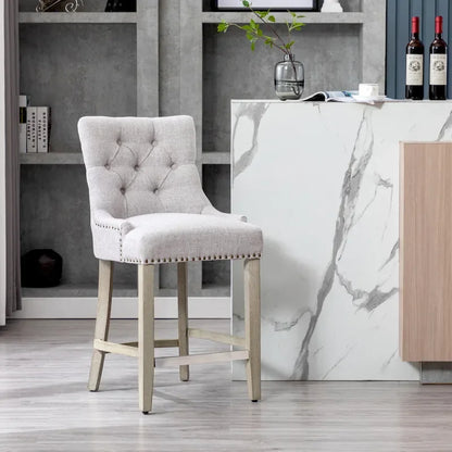 Carter 24 Upholstered Button Tufted Counter Bar Stool