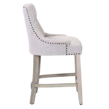 Carter 24 Upholstered Button Tufted Counter Bar Stool
