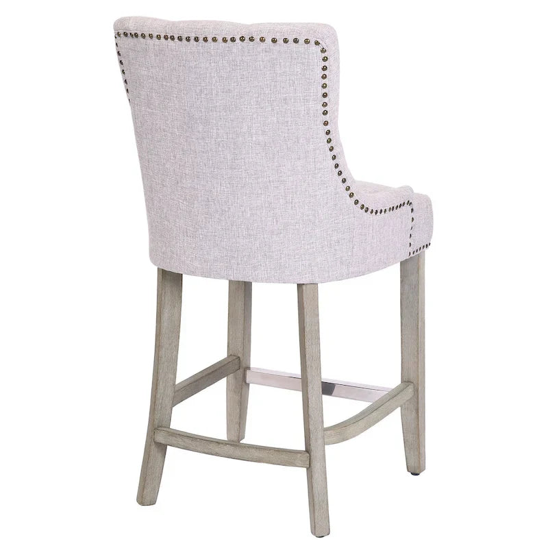 Carter 24 Upholstered Button Tufted Counter Bar Stool