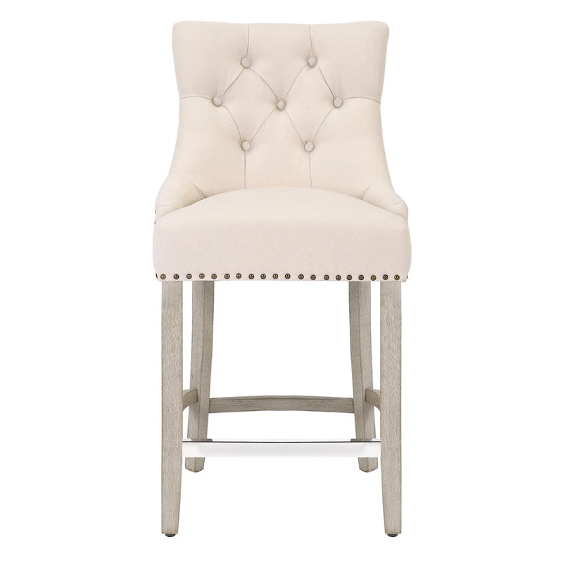 Carter 24 Upholstered Button Tufted Counter Bar Stool