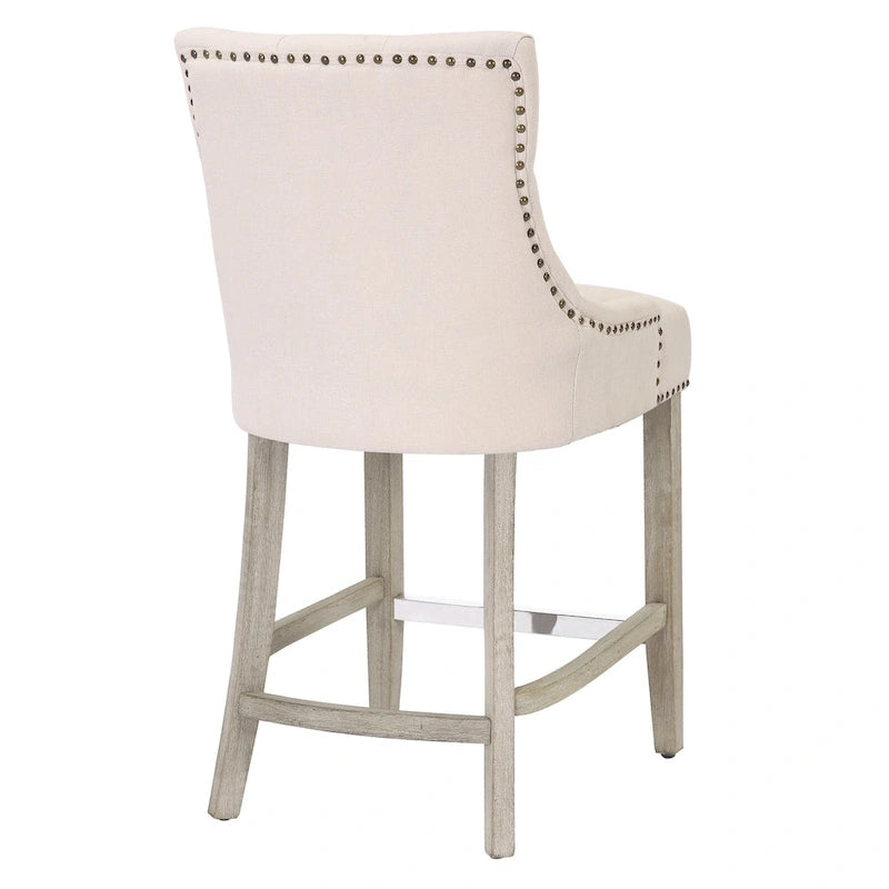 Carter 24 Upholstered Button Tufted Counter Bar Stool