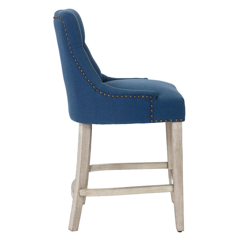 Carter 24 Upholstered Button Tufted Counter Bar Stool
