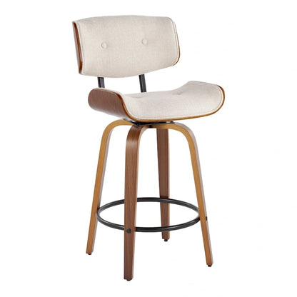 Carson Carrington Leksand 26 Fixed-Height Counter Stool with Bent Wood Legs (Set of 2)