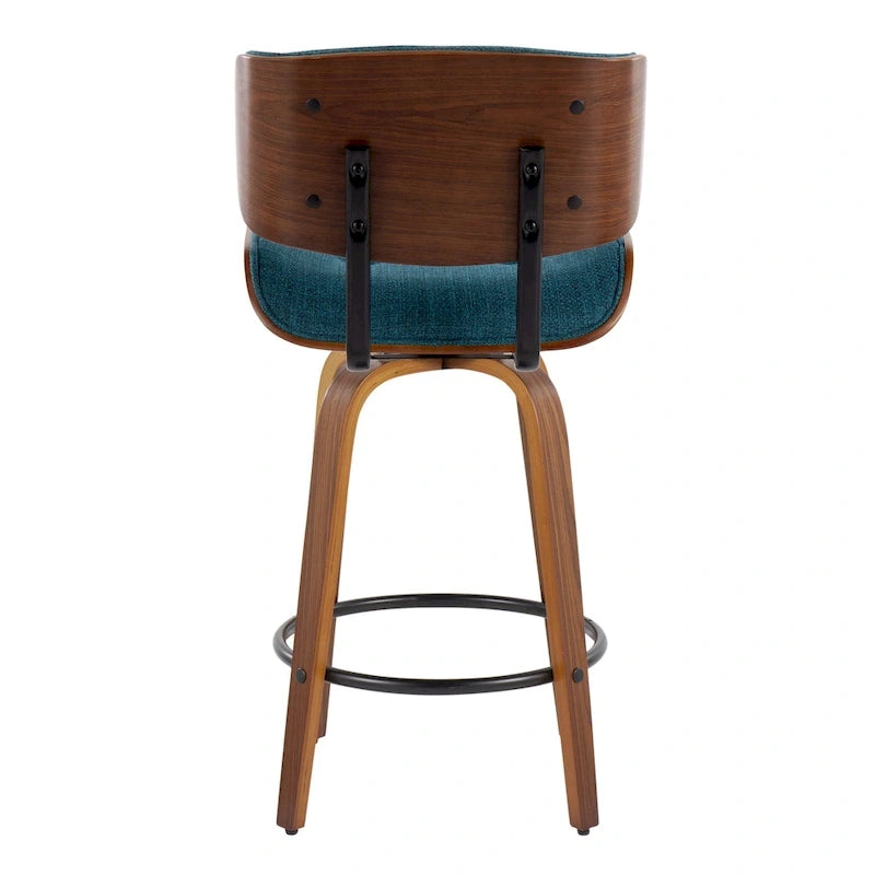 Carson Carrington Leksand 26 Fixed-Height Counter Stool with Bent Wood Legs (Set of 2)