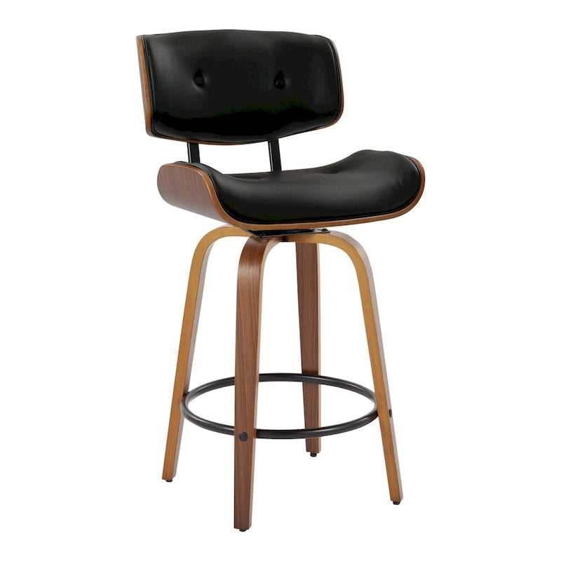 Carson Carrington Leksand 26 Fixed-Height Counter Stool with Bent Wood Legs (Set of 2)