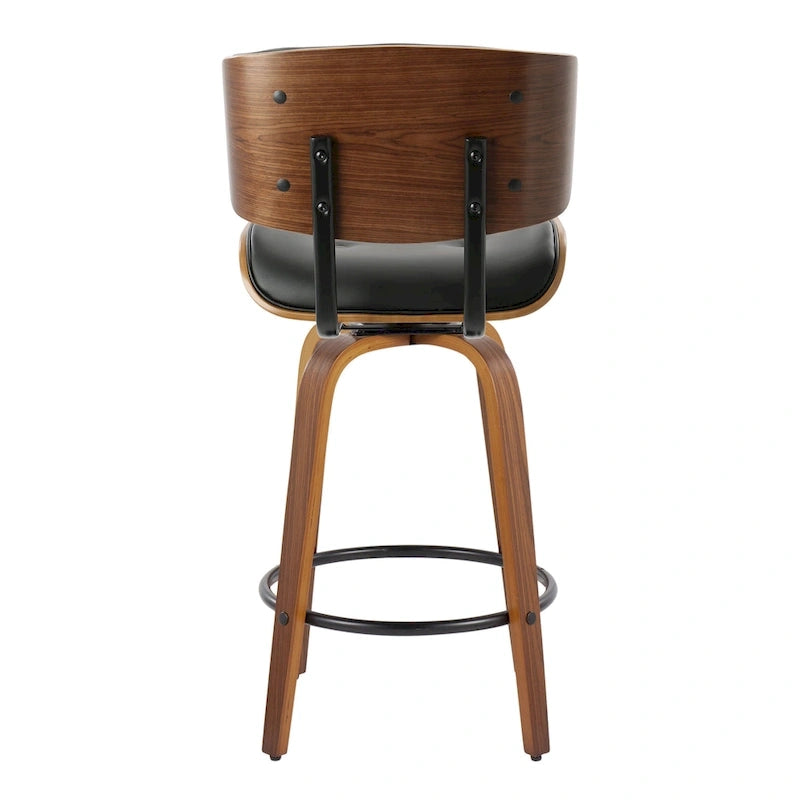 Carson Carrington Leksand 26 Fixed-Height Counter Stool with Bent Wood Legs (Set of 2)