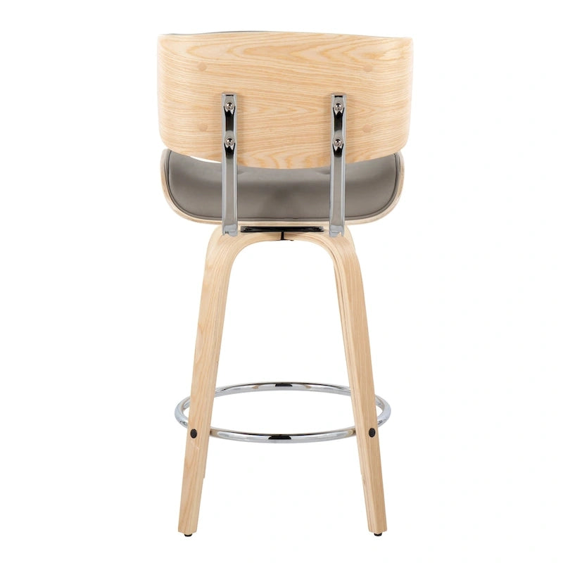 Carson Carrington Leksand 26 Fixed-Height Counter Stool with Bent Wood Legs (Set of 2)