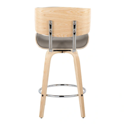 Carson Carrington Leksand 26 Fixed-Height Counter Stool with Bent Wood Legs (Set of 2)