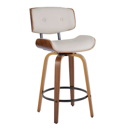 Carson Carrington Leksand 26 Fixed-Height Counter Stool with Bent Wood Legs (Set of 2)