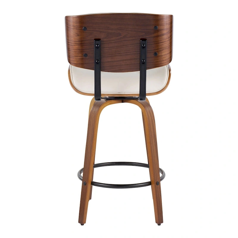 Carson Carrington Leksand 26 Fixed-Height Counter Stool with Bent Wood Legs (Set of 2)