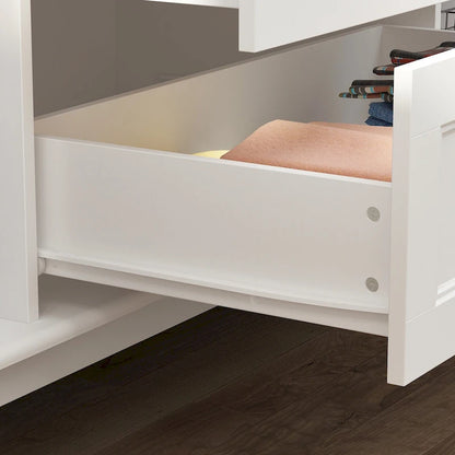 Armoire White Lacquer Wardrobe Engineered Wood for Bedroom