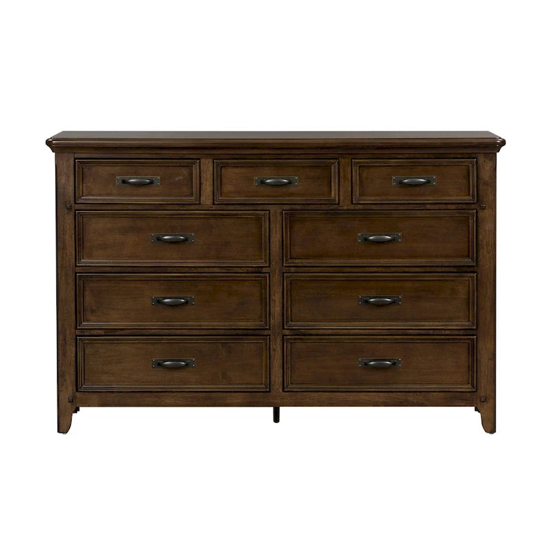 Copper Grove Saddlebrook Tobacco Dresser & Mirror