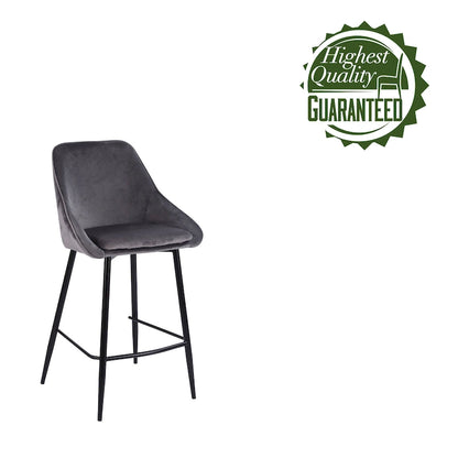 Porthos Home Uva Counter Stools Set of 2, Velvet Upholstery, Iron Legs